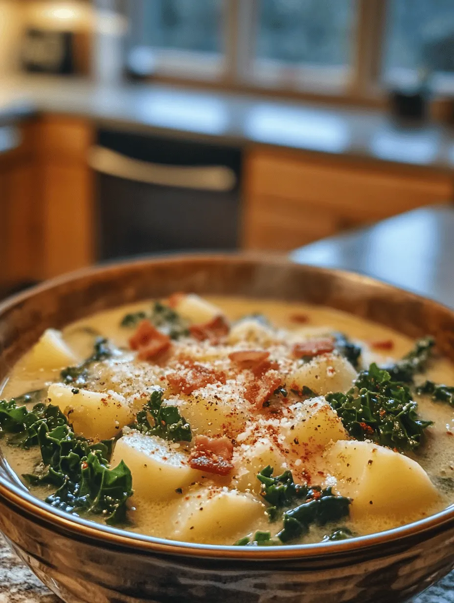 Zuppa Toscana, which translates to "Tuscan soup," originates from the picturesque region of Tuscany in Italy. This region is celebrated for its rustic cuisine, which often highlights simple, fresh ingredients and bold flavors. The historical context of Zuppa Toscana is deeply rooted in Italian culinary traditions, where families would create hearty soups using locally sourced ingredients. The dish embodies the philosophy of "cucina povera," or "poor kitchen," which focuses on making the most out of available resources.