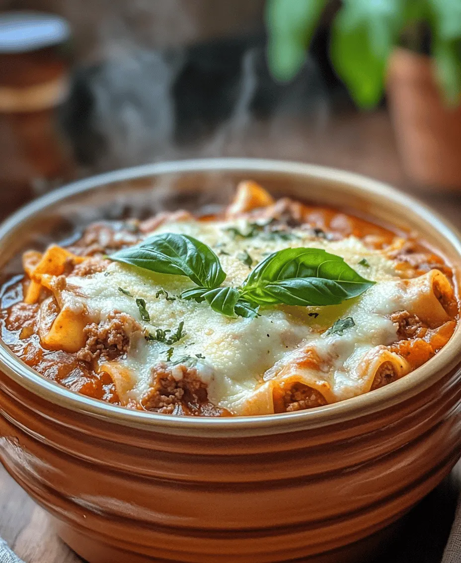 As the weather turns cooler and the days grow shorter, there's nothing quite like a warm bowl of soup to bring comfort to your evening routine. Among the myriad of comforting dishes available, Cozy Crock Pot Lasagna Soup stands out as a heartwarming favorite. This recipe combines the beloved flavors of traditional lasagna with the ease and convenience of a slow cooker, making it an ideal choice for busy families or anyone looking to savor a delicious meal without the fuss of extensive preparation.