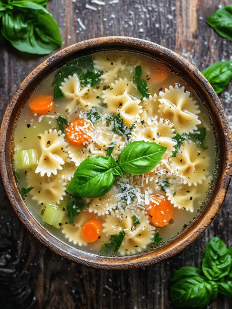 Every great soup begins with quality ingredients, and Italian Pastina Soup is no exception. Each component contributes to the overall flavor, texture, and nutritional value, creating a balanced and heartwarming dish. Let’s take a closer look at the key ingredients that make this soup a standout.