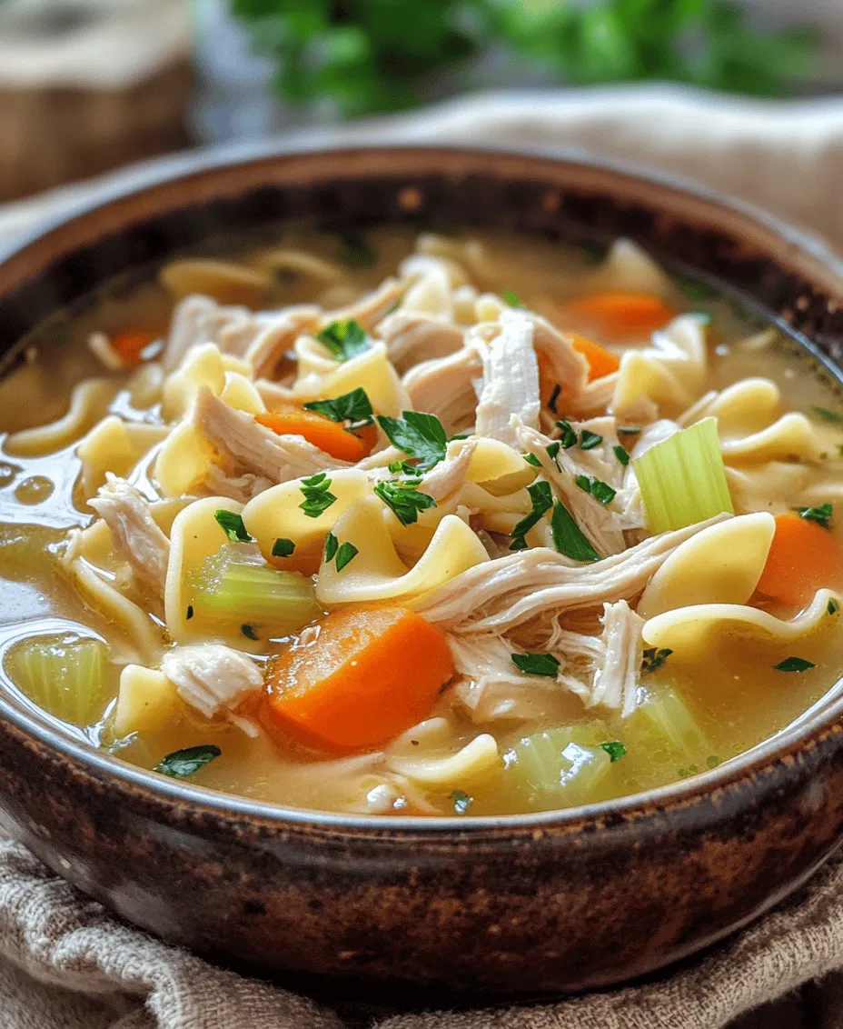 In the realm of comfort food, few dishes can rival the warmth and satisfaction provided by a classic chicken noodle soup. This Comforting Slow Cooker Chicken Noodle Soup recipe not only brings together wholesome ingredients but also offers the convenience of a slow-cooked meal. Imagine coming home after a long day to the inviting aroma of chicken simmering gently in a flavorful broth, the steam rising as you prepare to enjoy a bowl of this nourishing dish. With its rich flavors and hearty texture, this soup is perfect for family dinners, a cozy night in, or when you need a bit of solace on a chilly day.