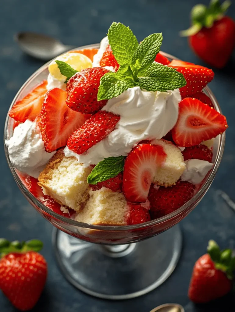 Strawberry Shortcake Trifle is a dessert that perfectly captures the essence of summer gatherings, family celebrations, and special occasions. Combining layers of fluffy cake, fresh strawberries, and rich whipped cream, this delightful treat appeals to both the eyes and the palate. Whether you're hosting a birthday party, a holiday brunch, or just want to indulge in a sweet moment, the Strawberry Shortcake Trifle is versatile enough to fit any event.