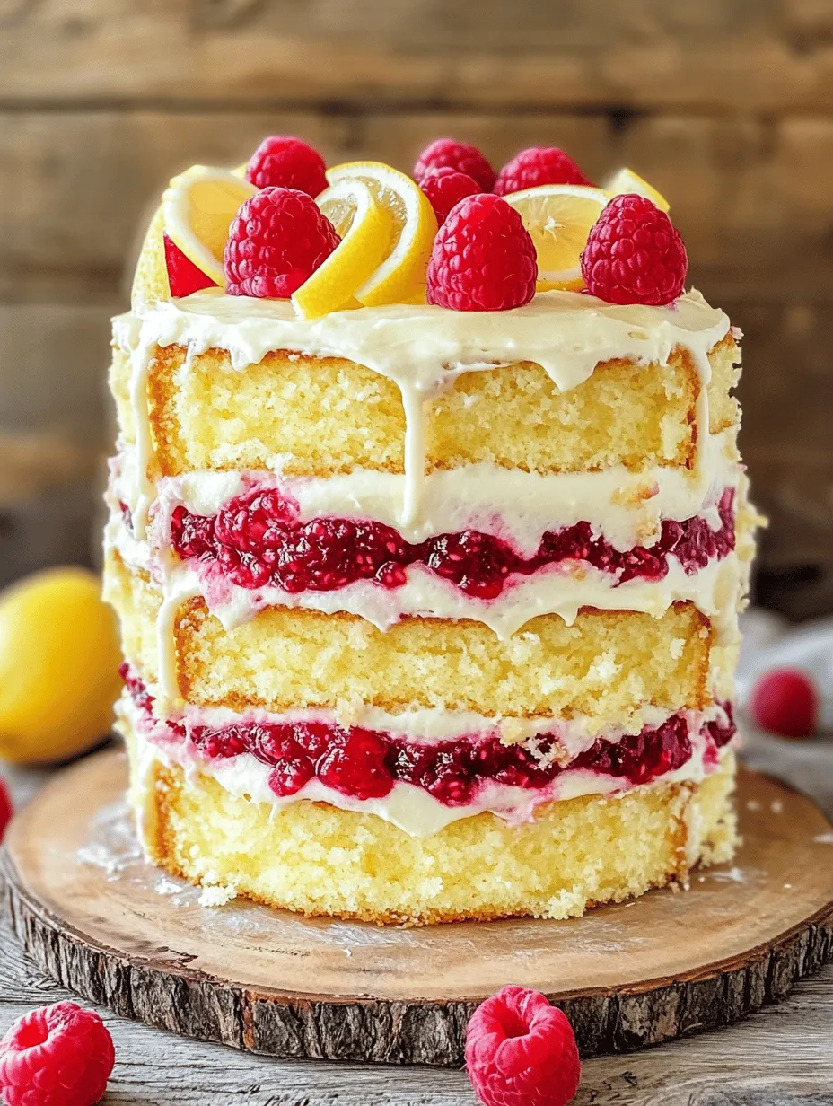 The Raspberry Lemon Layer Cake is a delightful confection that perfectly balances the tangy zest of lemons with the sweet, juicy burst of fresh raspberries. This visually stunning cake not only captivates the taste buds but also provides a feast for the eyes, making it a perfect centerpiece for any celebration. Whether you are hosting a summer garden party, celebrating a birthday, or simply indulging in a sweet treat, this layer cake stands out due to its vibrant flavors and elegant presentation.