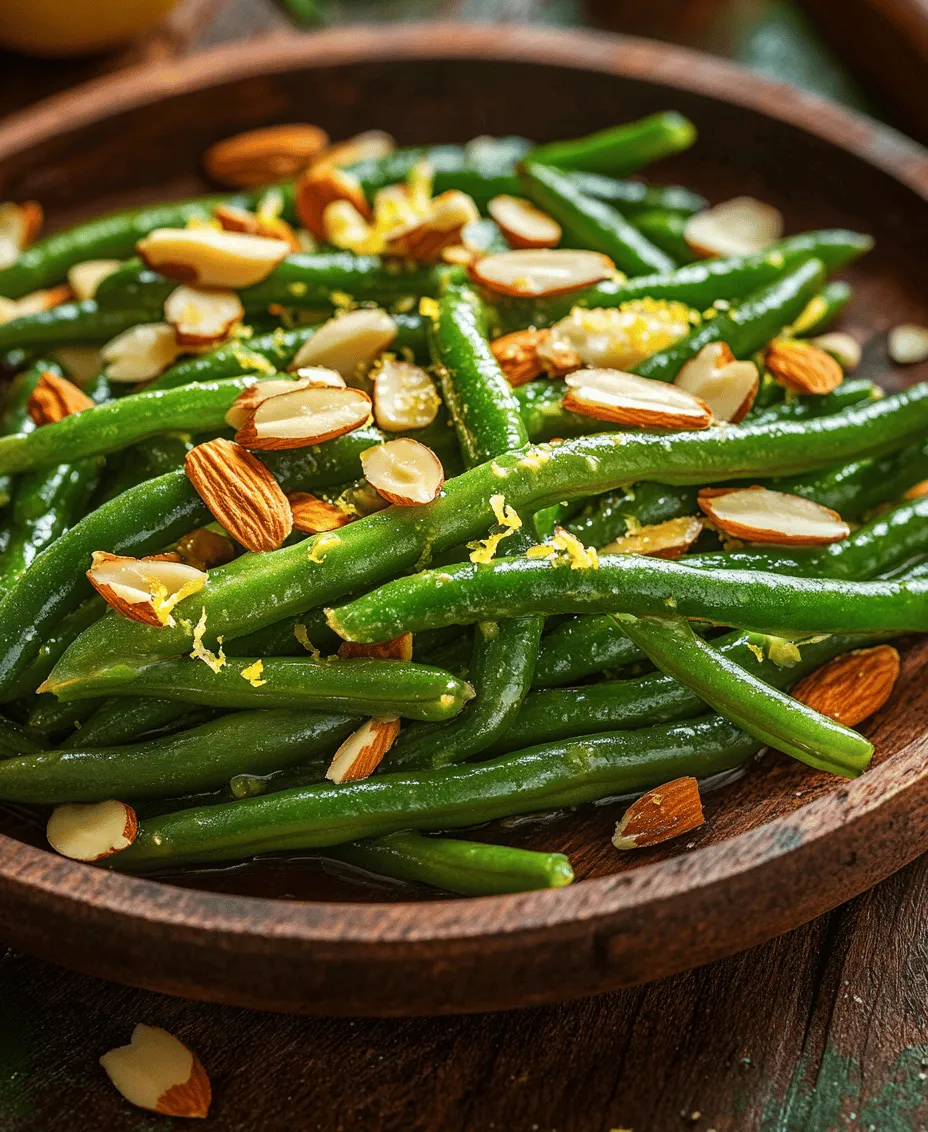 Green Beans Almondine is a classic dish that perfectly encapsulates the essence of simplicity and elegance in the culinary world. Originating from French cuisine, this delightful side dish is characterized by its vibrant green beans sautéed in butter and adorned with sliced almonds. This dish not only highlights the fresh and crisp qualities of green beans but also brings a nutty richness that elevates its flavor profile.