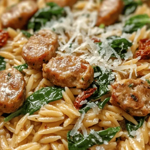 Welcome to the delightful world of creamy chicken sausage orzo skillet! This dish marries the comforting flavors of home-cooked meals with the convenience of a one-pan recipe, making it an ideal choice for busy weeknights or leisurely weekends. The creamy texture, combined with the savory taste of chicken sausage, creates a dish that feels indulgent yet is easy to prepare. If you are looking for a meal that brings warmth and satisfaction to the table, this creamy chicken sausage orzo skillet is a must-try.