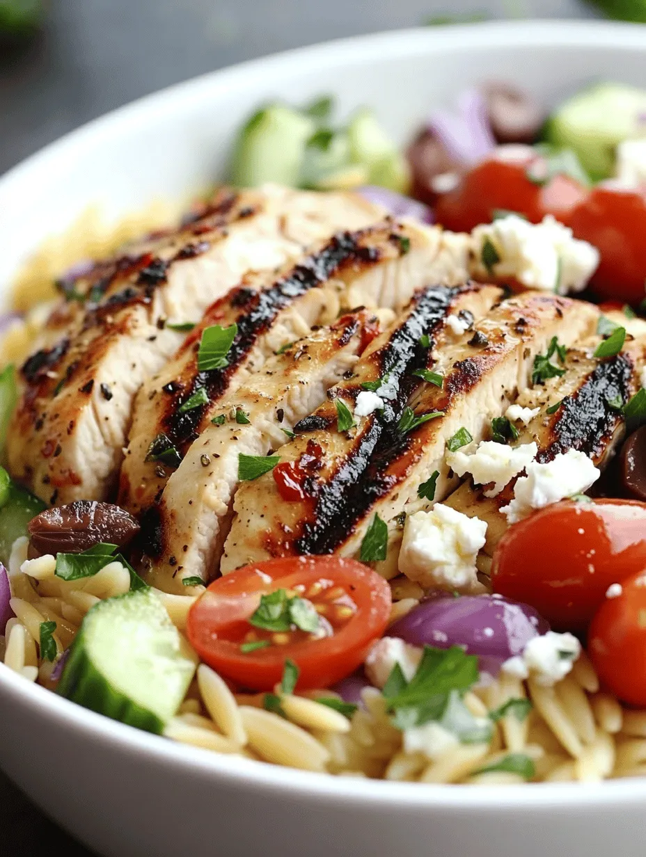 To create the perfect Greek Chicken Orzo Power Bowl, it’s essential to understand the role of each ingredient: