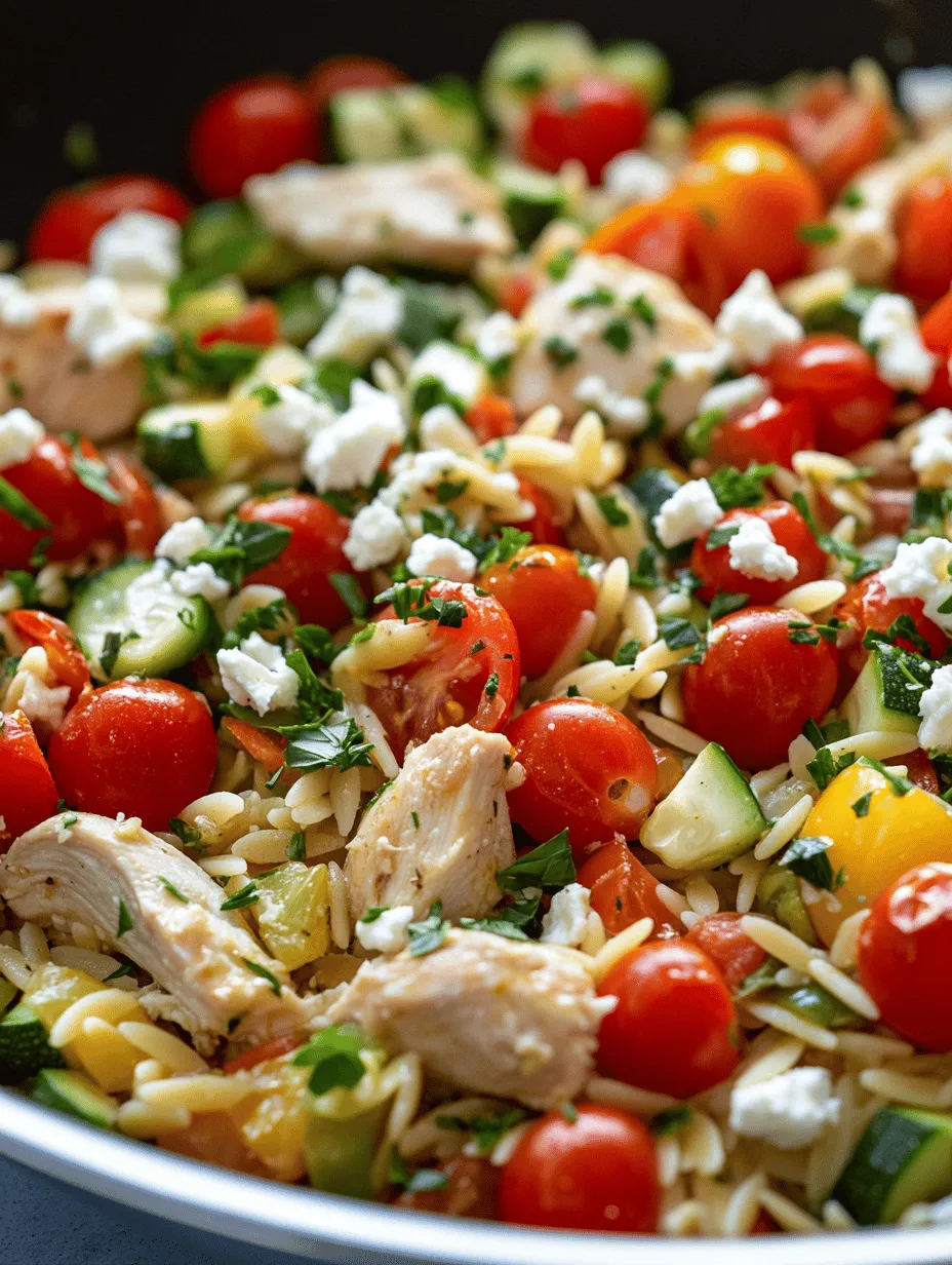 Discover the vibrant flavors of the Mediterranean with this Easy Mediterranean Chicken Orzo recipe. This dish combines tender chicken thighs, colorful vegetables, and creamy feta cheese, all brought together with the satisfying texture of orzo pasta. Perfect for a weeknight dinner or a gathering with friends, this recipe is not only quick to prepare but also packs a punch of nutrition and taste.