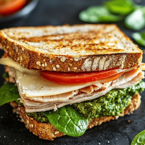 A great sandwich starts with quality ingredients, and the Turkey Pesto Sandwich Delight is no exception. Each component plays a crucial role in delivering the delightful taste and nutritional benefits that this sandwich has to offer. Let’s break down the core components that make this sandwich not only delicious but also healthful.