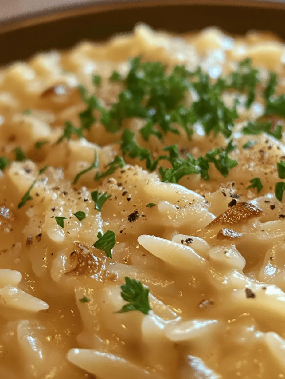 Creamy Garlic Parmesan Orzo is a dish that captures the essence of comfort food. With its rich, velvety texture and aromatic flavors, this recipe is a delightful way to elevate your dining experience, whether you're enjoying it as a side dish or making it the star of the meal. The combination of tender orzo pasta enveloped in a creamy sauce infused with garlic and Parmesan cheese creates a luxurious dish that is sure to please any palate.