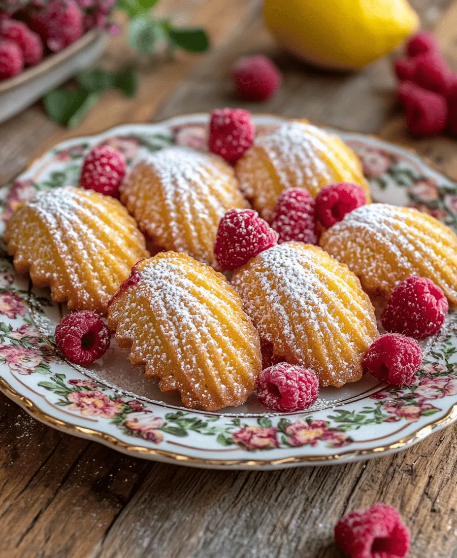 Madeleines are a classic French pastry renowned for their delicate flavor and charming shape. These exquisite little cakes, often enjoyed with a cup of tea or served as a light dessert, have captured the hearts of pastry lovers worldwide. Their soft, sponge-like texture and delightful buttery taste make them an irresistible treat for any occasion. In this recipe, we elevate the traditional madeleine by infusing it with the bright, zesty flavor of lemon and the sweet-tart burst of fresh raspberries. Whether you're hosting a tea party, preparing dessert for a special gathering, or simply craving a sweet bite with your afternoon coffee, these Lemon Raspberry Madeleines are sure to impress.