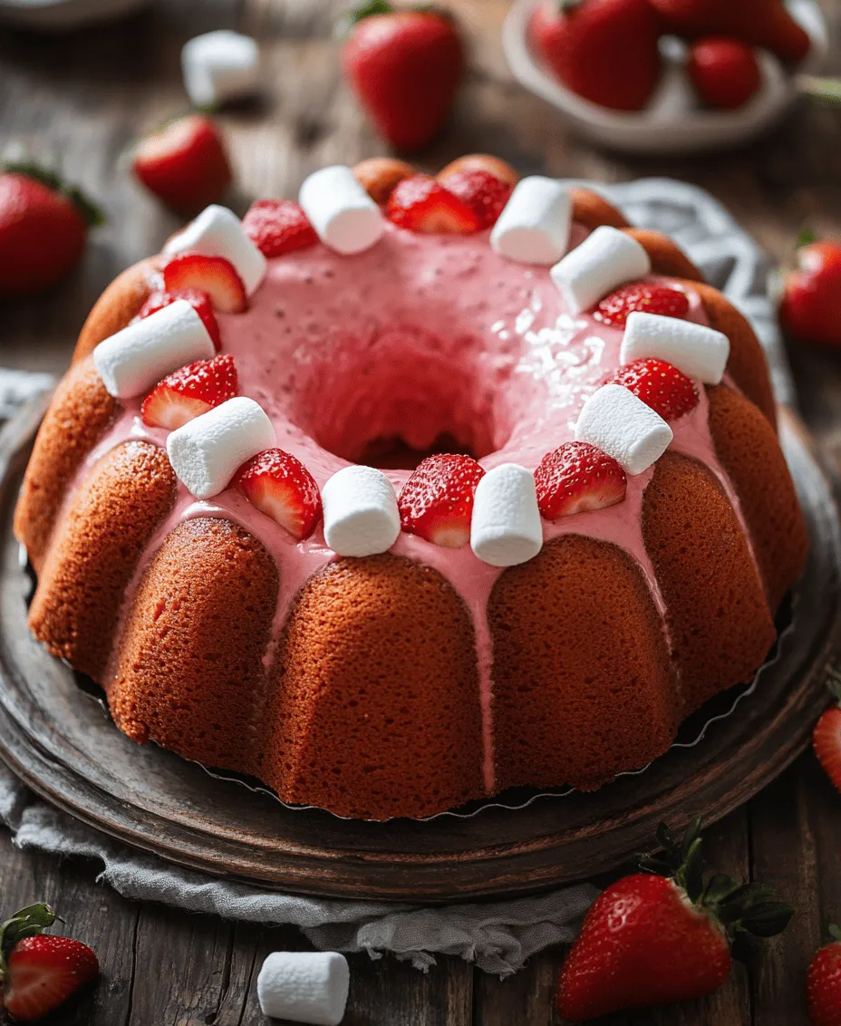 Bundt cakes have become a beloved staple in the world of baking, known for their stunning presentation and moist texture. Their distinctive ring shape offers not only an appealing aesthetic but also a versatile canvas for a variety of flavors and fillings. One such delightful creation is the Strawberry Bundt Cake with Marshmallow Cream Filling—a dessert that perfectly marries the sweetness of ripe strawberries with the light and fluffy texture of marshmallow cream.