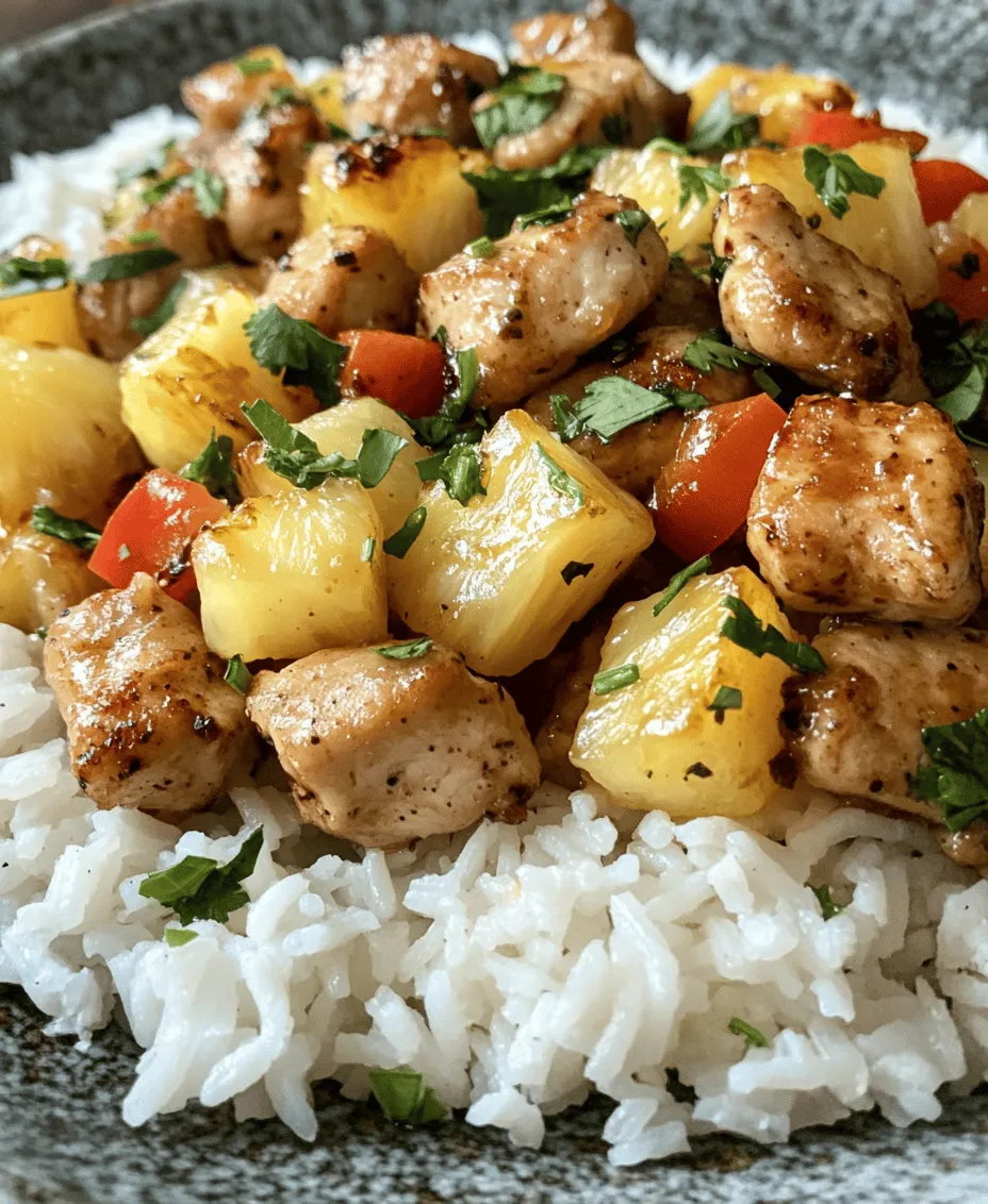 Discover the delightful fusion of flavors in our Sweet and Savory Pineapple Chicken recipe. This dish perfectly balances the sweetness of pineapple with the savory goodness of chicken, complemented by vibrant vegetables and fragrant jasmine rice. Not only is it a feast for the senses, but it's also a quick and easy meal that can be prepared in just 40 minutes. Whether you're looking for a weeknight dinner or a dish to impress your guests, this recipe is sure to satisfy.