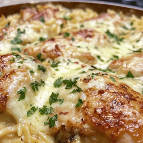 Creamy Baked Chicken and Orzo is a dish that beautifully marries comfort and sophistication in every bite. Imagine tender pieces of chicken nestled in a bed of perfectly cooked orzo, all enveloped in a rich, creamy sauce that warms your heart and fills your home with delightful aromas. This recipe is not just a meal; it’s an experience that brings the family together around the dinner table.