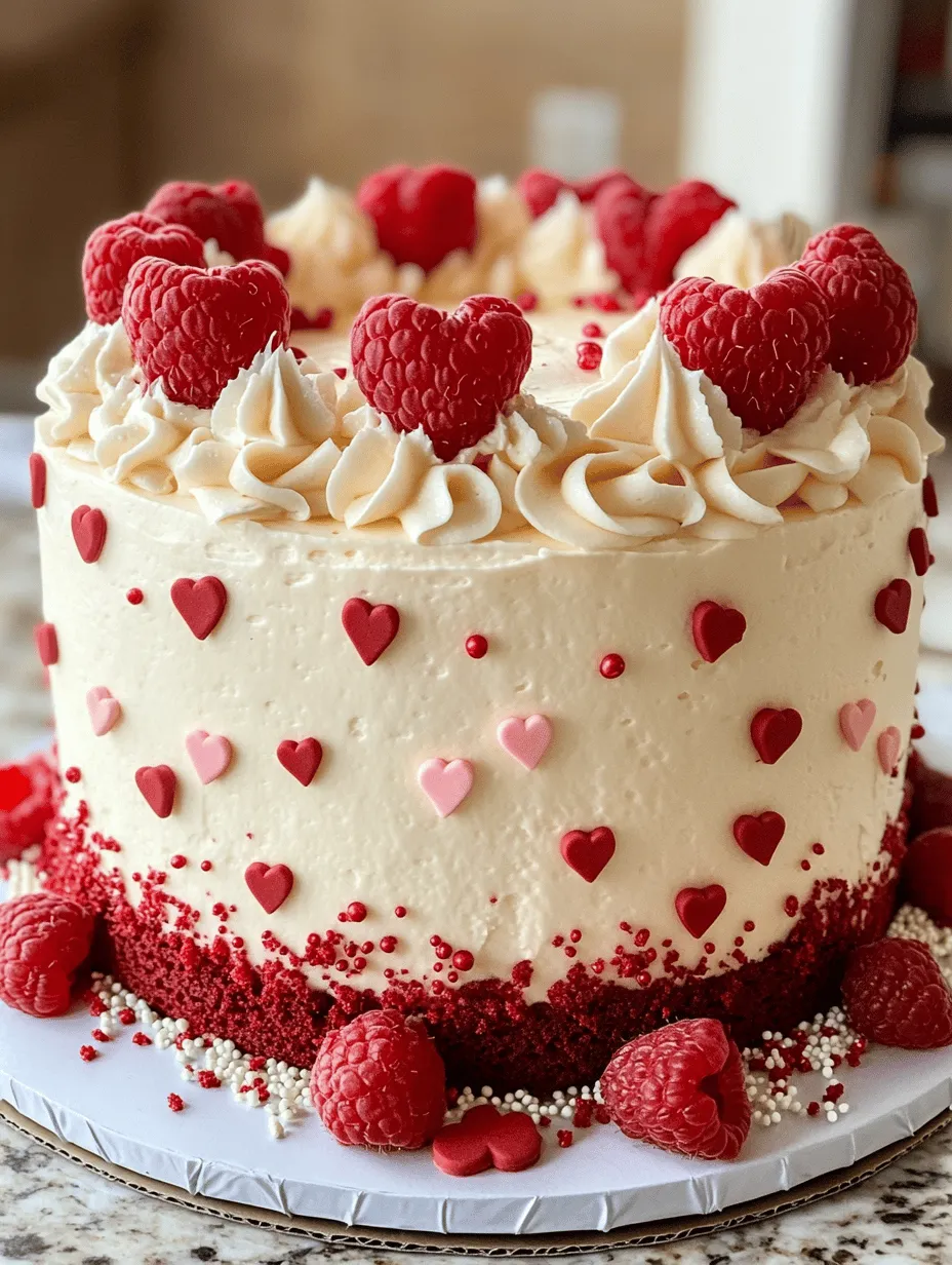 The Red Velvet Romance Cake has captured the hearts of many, emerging as a quintessential dessert for romantic occasions, especially during Valentine’s Day. With its striking red hue and luxurious cream cheese frosting, this cake stands out as a symbol of love, celebration, and indulgence. Its origins can be traced back to the early 20th century, where it was initially popularized in the Southern United States. This unique cake not only pleases the eyes with its vibrant color but also tantalizes the taste buds with its rich, velvety texture and hint of cocoa. The combination of flavors and aesthetics makes the Red Velvet Romance Cake a perfect centerpiece for any romantic gathering, whether it's an anniversary dinner or a sweet surprise for someone special.