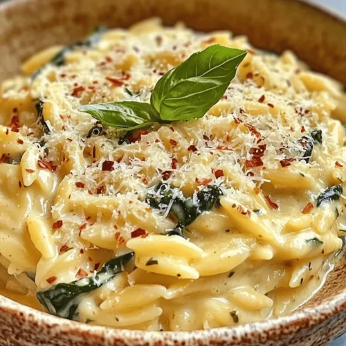 If you're searching for a dish that marries comfort with nutrition, look no further than Creamy Garlic Spinach Orzo. This delightful recipe brings together the satisfying textures of orzo pasta, the aromatic essence of garlic, and the vibrant freshness of spinach, all enveloped in a luscious cream sauce. It's not just a meal; it's an experience that tantalizes your taste buds while ensuring you get a healthy dose of vegetables.