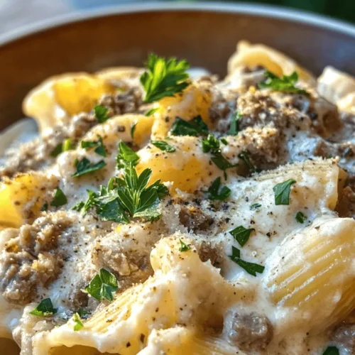 In the fast-paced world we live in, finding a meal that is both comforting and easy to prepare can feel like a culinary holy grail. Enter the Easy Creamy Beef and Pasta Shells recipe, a delightful dish that ticks all the boxes for busy families and individuals alike. This recipe combines the rich flavors of ground beef with the indulgent, creamy texture of a velvety sauce, all enveloped in tender jumbo pasta shells. It’s not just a meal; it’s a warm hug on a plate, perfect for weeknight dinners when time is of the essence.