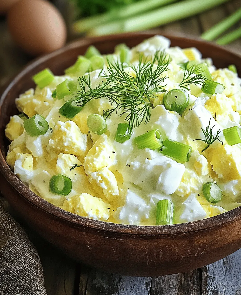 Understanding the components of any recipe is crucial for achieving a successful dish. The Rustic Cottage Cheese Egg Salad is packed with wholesome ingredients that contribute to its flavor and nutrition. Let’s take a closer look at the key ingredients that make this salad not only delicious but also beneficial for your health.