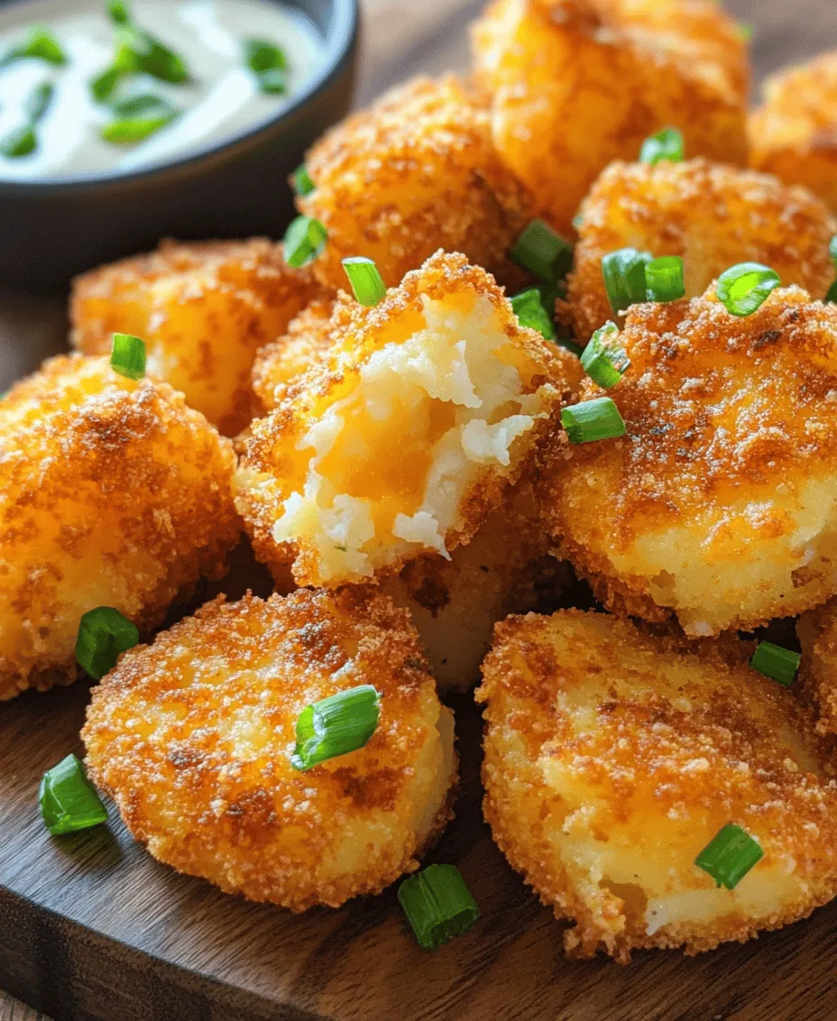 In the realm of comfort food, few dishes evoke the same level of nostalgia and satisfaction as mashed potatoes. This creamy, buttery side dish has been a staple on dinner tables for generations, often gracing holiday feasts and family gatherings. But what if we could take this beloved classic and transform it into a delightful appetizer or snack? Enter Golden Cheesy Mashed Potato Bites—crispy on the outside, creamy on the inside, and bursting with cheesy goodness. This dish not only satisfies your cravings for comfort food but also serves as an entertaining finger food that is perfect for parties, potlucks, or a cozy night at home.