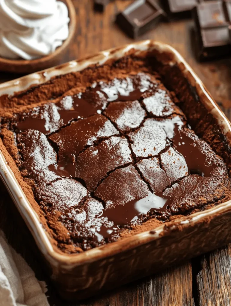 To get started on your Hot Fudge Chocolate Pudding Cake, preheat your oven to 350°F (175°C). This is a crucial step as it ensures that your cake bakes evenly and achieves the perfect texture. While the oven is heating, prepare your baking pan. A square 9-inch baking dish is ideal for this recipe. Grease the pan lightly with butter or cooking spray and dust it with a bit of flour to prevent sticking. This preparation will make it easier to serve your cake later.