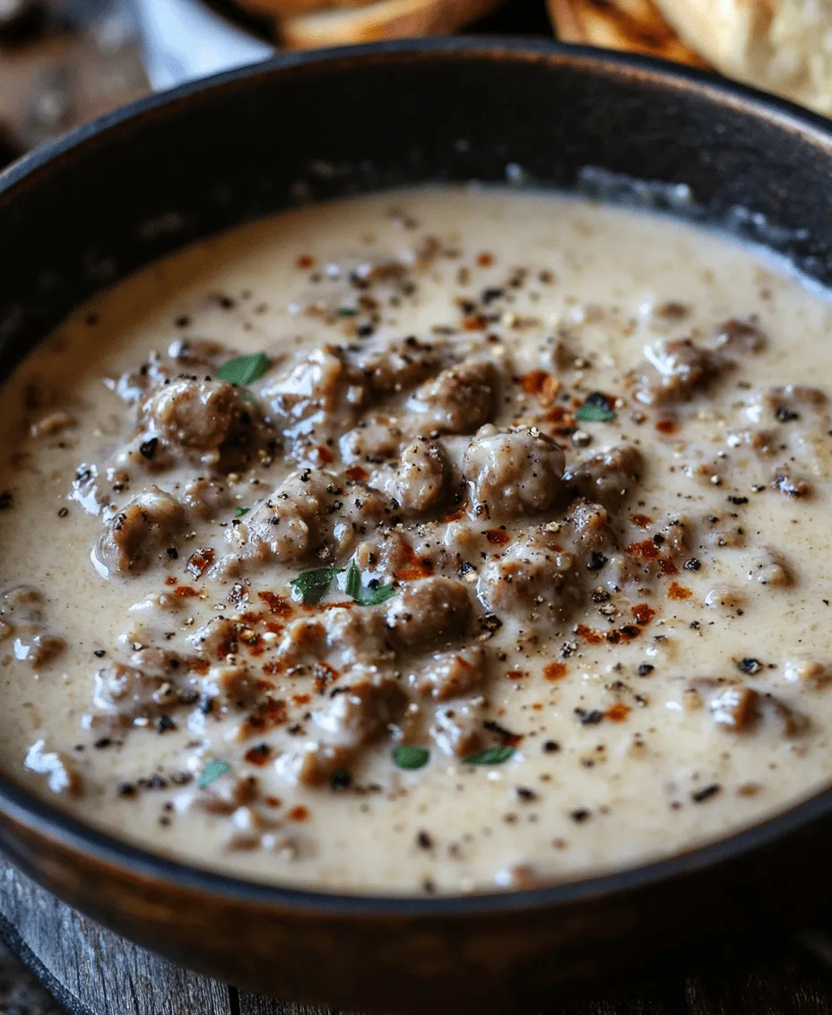 Sausage gravy has deep historical roots in Southern cooking, tracing back to the early 19th century. This dish emerged from the need to make the most of available ingredients, particularly in rural households where livestock was often raised for both meat and sustenance. Breakfast sausage, made from the leftover bits of pork, was seasoned and cooked to create a flavorful base for gravy. The addition of milk or cream thickened the mixture, transforming it into the creamy concoction we know and love today.