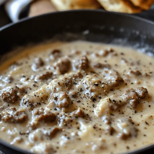 Sausage gravy has deep historical roots in Southern cooking, tracing back to the early 19th century. This dish emerged from the need to make the most of available ingredients, particularly in rural households where livestock was often raised for both meat and sustenance. Breakfast sausage, made from the leftover bits of pork, was seasoned and cooked to create a flavorful base for gravy. The addition of milk or cream thickened the mixture, transforming it into the creamy concoction we know and love today.