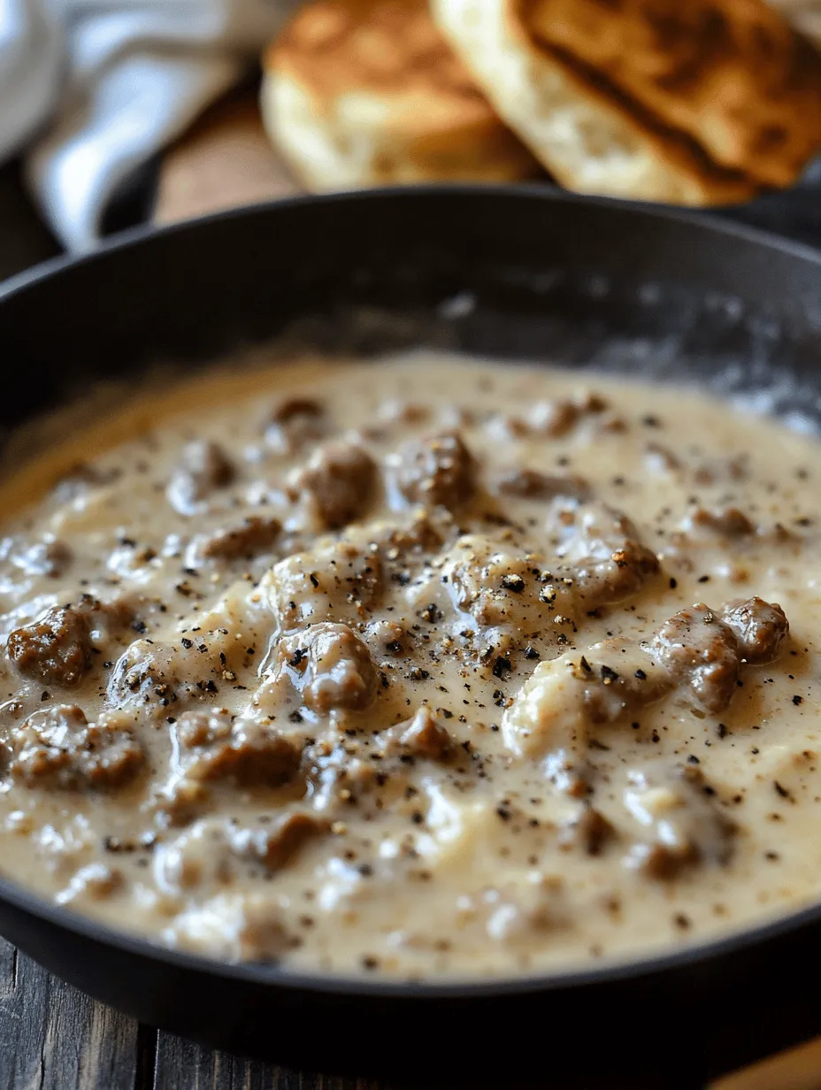 Sausage gravy has deep historical roots in Southern cooking, tracing back to the early 19th century. This dish emerged from the need to make the most of available ingredients, particularly in rural households where livestock was often raised for both meat and sustenance. Breakfast sausage, made from the leftover bits of pork, was seasoned and cooked to create a flavorful base for gravy. The addition of milk or cream thickened the mixture, transforming it into the creamy concoction we know and love today.