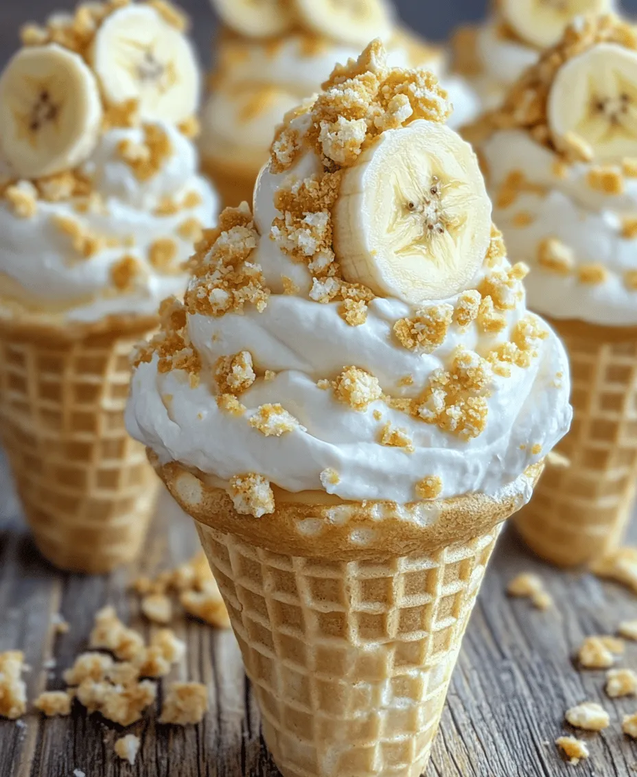 If you’re a fan of desserts that combine nostalgia with innovation, then Banana Pudding Cheesecake Cones are bound to capture your heart. This delightful treat merges two beloved desserts—banana pudding and cheesecake—into a fun, portable format. Imagine the creamy richness of cheesecake layered with the classic flavors of banana pudding, all nestled within a crispy waffle cone. It’s an enticing combination that not only tantalizes the taste buds but also evokes fond memories of family gatherings and summer picnics.