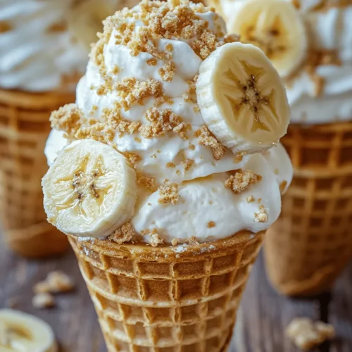 If you’re a fan of desserts that combine nostalgia with innovation, then Banana Pudding Cheesecake Cones are bound to capture your heart. This delightful treat merges two beloved desserts—banana pudding and cheesecake—into a fun, portable format. Imagine the creamy richness of cheesecake layered with the classic flavors of banana pudding, all nestled within a crispy waffle cone. It’s an enticing combination that not only tantalizes the taste buds but also evokes fond memories of family gatherings and summer picnics.