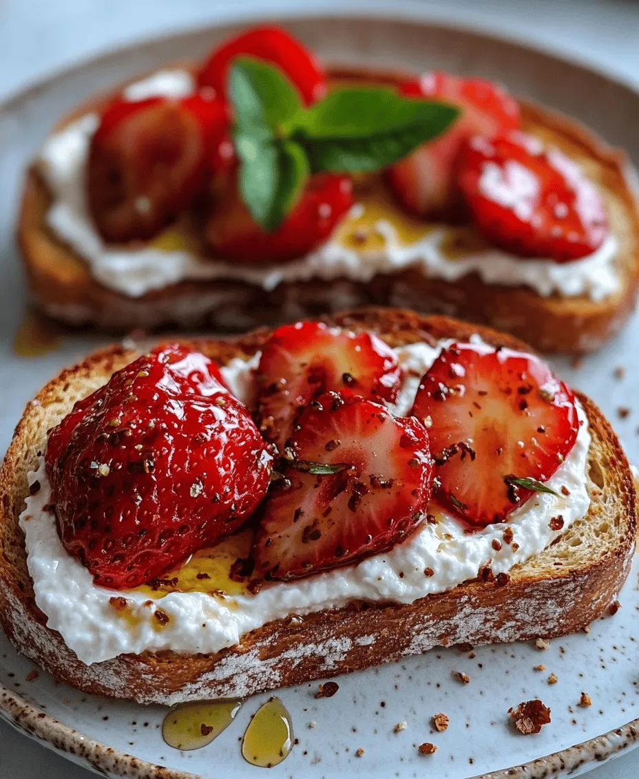 In recent years, the culinary world has witnessed a delightful trend: gourmet toast recipes that transform simple bread into an extraordinary dish. This trend is not just about slapping ingredients on a slice of bread; it's about creating an experience that invites an explosion of flavors and textures with each bite. Among the many variations of gourmet toast, the Roasted Strawberry Whipped Ricotta Toast stands out as a true crowd-pleaser.