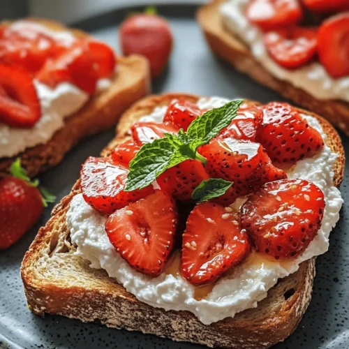 In recent years, the culinary world has witnessed a delightful trend: gourmet toast recipes that transform simple bread into an extraordinary dish. This trend is not just about slapping ingredients on a slice of bread; it's about creating an experience that invites an explosion of flavors and textures with each bite. Among the many variations of gourmet toast, the Roasted Strawberry Whipped Ricotta Toast stands out as a true crowd-pleaser.
