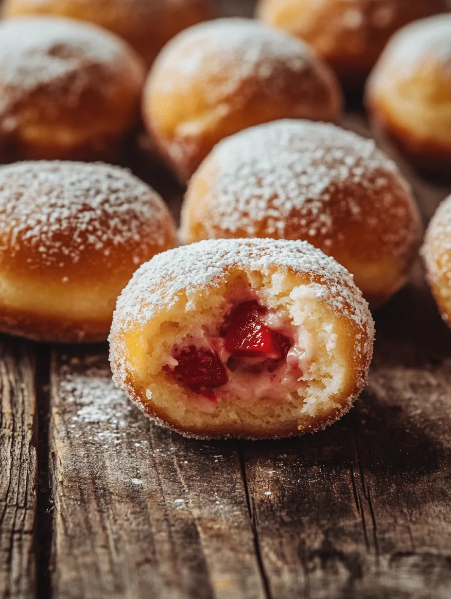 Prepare to embark on a delicious journey as we explore the delightful world of desserts with our Strawberry Cheesecake Stuffed Donut Holes. This indulgent treat marries the rich, creamy flavors of classic cheesecake with the comforting essence of freshly made donuts, creating a dessert that is both sophisticated and utterly satisfying. Whether you're planning a festive gathering, a cozy brunch, or simply treating yourself to something sweet, these donut holes are sure to impress.
