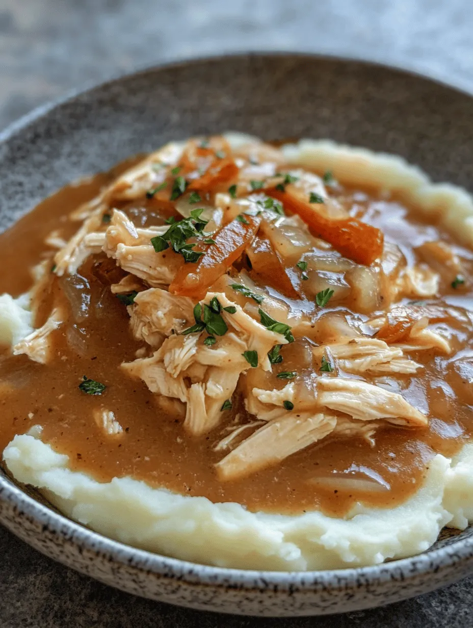 In the realm of comfort food, few dishes can rival the heartwarming delight of shredded chicken gravy served atop a mound of creamy mashed potatoes. This recipe marries tender shredded chicken with a rich, velvety gravy, creating a satisfying meal perfect for any occasion. The combination of flavors and textures in this dish offers not only a feast for the taste buds but also a sense of nostalgia and warmth that many of us associate with home-cooked meals.