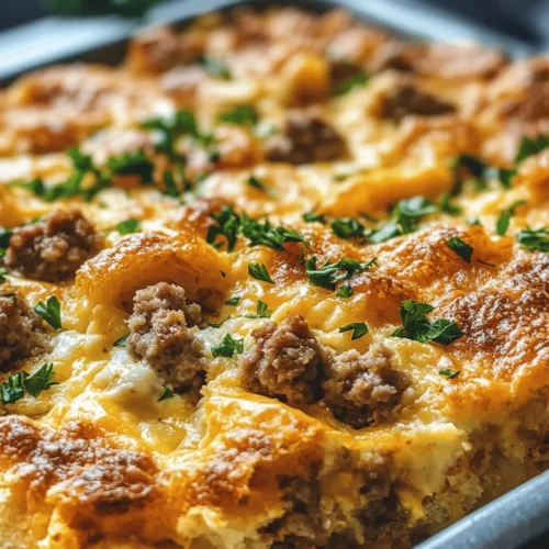 Breakfast casseroles have become a beloved staple in many households, offering a convenient and satisfying meal option that can feed a crowd with minimal effort. Among the myriad of delicious breakfast casseroles out there, the Hearty Sausage, Egg & Cream Cheese Breakfast Casserole stands out due to its rich flavors, protein-packed ingredients, and ease of preparation. This dish is not only perfect for busy mornings but also a delightful choice for family gatherings and brunches, ensuring that everyone leaves the table satisfied.