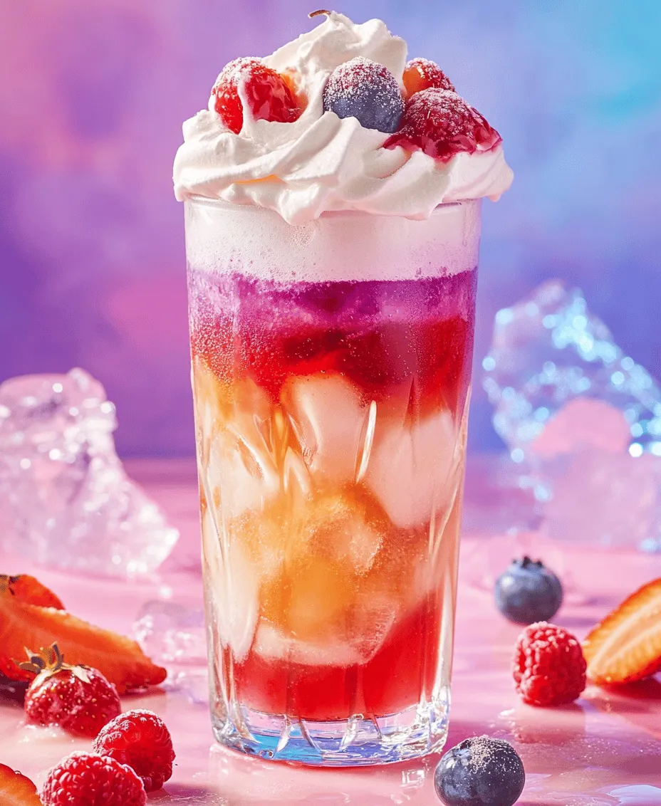 Italian Cream Soda is a delightful and effervescent drink that has captured the hearts of many with its sweet and creamy flavor. This beverage, originally hailing from Italy, combines the refreshing fizz of soda water with the rich creaminess of half-and-half or heavy cream, topped off with vibrant fruity syrups. Its appeal lies not only in its taste but also in its visual presentation, making it a favorite for summer gatherings, parties, and festive occasions. Whether you’re hosting a summer barbecue or simply looking to cool down on a hot afternoon, this drink is sure to impress your guests and elevate any gathering.