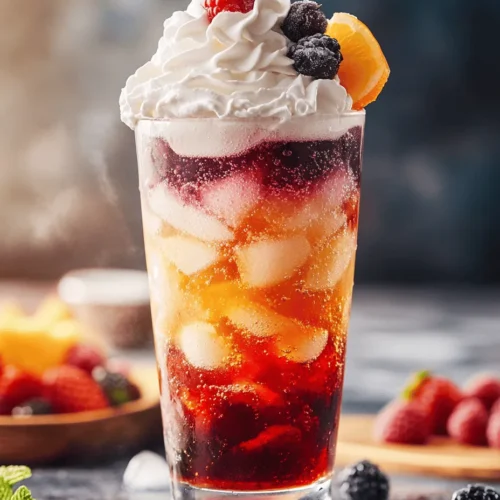 Italian Cream Soda is a delightful and effervescent drink that has captured the hearts of many with its sweet and creamy flavor. This beverage, originally hailing from Italy, combines the refreshing fizz of soda water with the rich creaminess of half-and-half or heavy cream, topped off with vibrant fruity syrups. Its appeal lies not only in its taste but also in its visual presentation, making it a favorite for summer gatherings, parties, and festive occasions. Whether you’re hosting a summer barbecue or simply looking to cool down on a hot afternoon, this drink is sure to impress your guests and elevate any gathering.