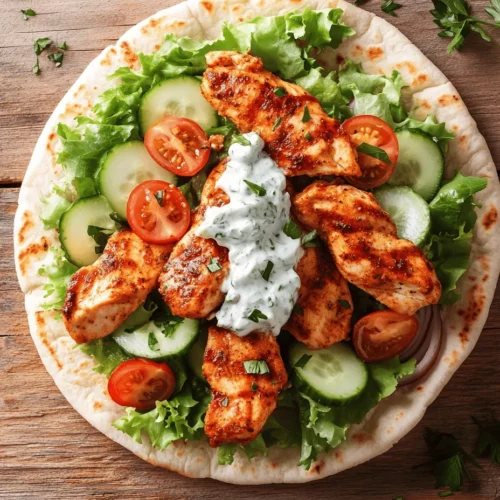 If you're in search of a meal that tantalizes the taste buds while remaining nutritious and satisfying, look no further than the Cluckin’ Delicious Chicken Pita. This recipe is not only easy to prepare but also delivers a burst of flavor with every bite. Imagine marinated chicken, grilled to perfection, nestled within warm whole wheat pitas and accompanied by an array of fresh vegetables and a creamy tzatziki sauce. Whether you're whipping up a quick dinner for the family or hosting a casual gathering with friends, this dish is guaranteed to impress with its vibrant colors and delightful flavors.