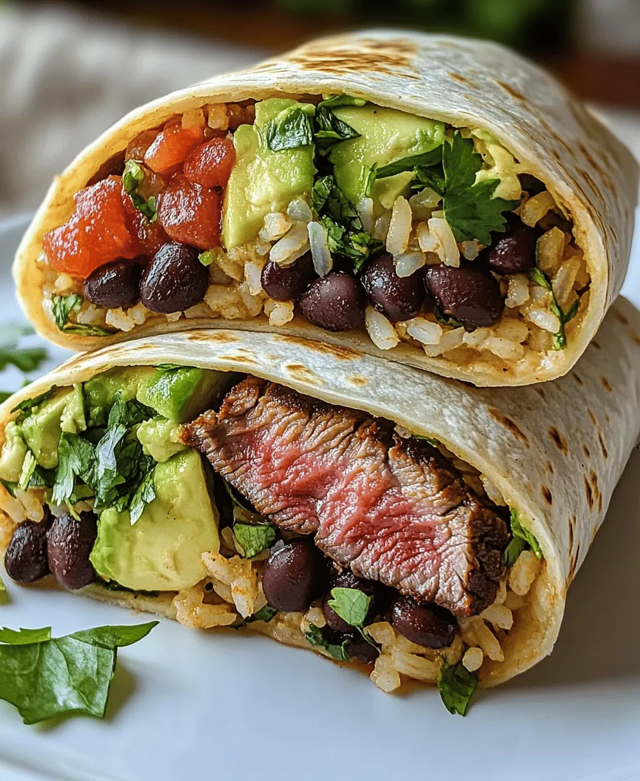 In the world of culinary delights, few dishes offer the satisfaction and comfort of a perfectly crafted steak burrito. This Burrito Bonanza recipe not only tantalizes your taste buds but also immerses you in a medley of rich flavors and textures that make this dish a perennial favorite among food enthusiasts. Imagine sinking your teeth into a warm, flour tortilla, enveloping a succulent filling of marinated flank or skirt steak, accompanied by creamy avocado, zesty cilantro lime rice, and hearty black beans. More than just a meal, this burrito is a culinary experience waiting to unfold.