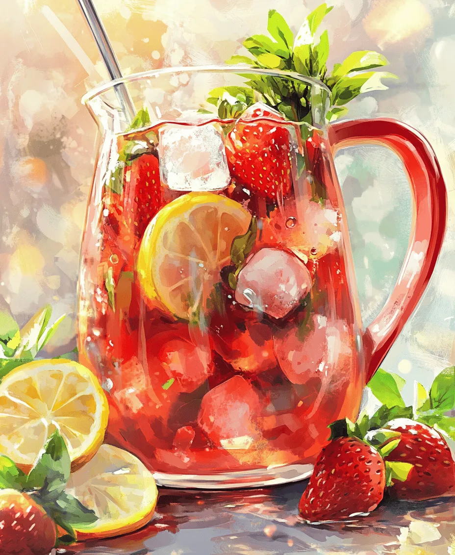 Sweet tea is more than just a beverage; it’s a cultural staple in many regions, particularly in the southern United States, where it often makes an appearance at family gatherings, picnics, and barbecues. The tradition of sweetening tea dates back centuries, and its popularity has spread across continents, with each culture adding its unique touch. In recent times, creative variations have emerged, and one of the most delightful twists is the addition of fresh strawberries. This refreshing blend brings a burst of flavor and a splash of color to the classic drink, making it not only delicious but also visually appealing.