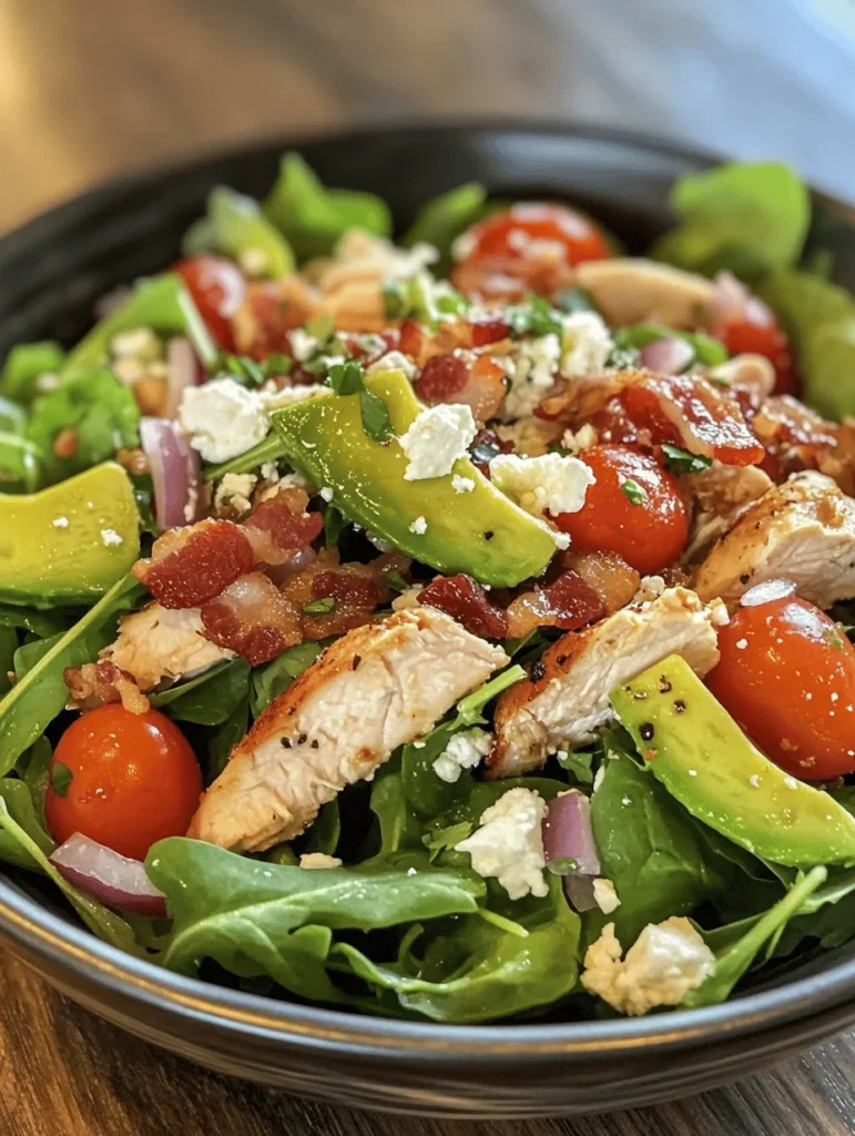 In the world of culinary delights, salads often get a bad rap for being bland or unexciting. However, the Fresh & Zesty Chicken Bacon Avocado Salad shatters that perception with its vibrant flavors and appealing textures. This dish is more than just a collection of greens; it is a harmonious blend of fresh ingredients that come together to create a wholesome meal. Perfect for lunch, dinner, or a light snack, this salad caters to health-conscious eaters and food enthusiasts alike, making it a versatile choice for any occasion.