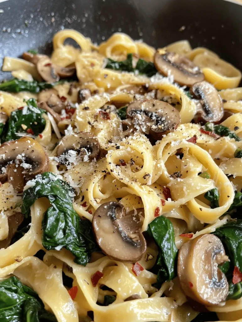 In the realm of culinary delights, few dishes evoke comfort and nourishment as effectively as pasta. One standout creation is the Spinach & Mushroom Pasta, a delightful combination that merges earthy flavors with vibrant greens. This dish not only appeals to the palate but also caters to health-conscious individuals seeking nutritious options. With its rich profile of vitamins, minerals, and antioxidants, spinach and mushrooms create a wholesome meal that is both satisfying and delicious.