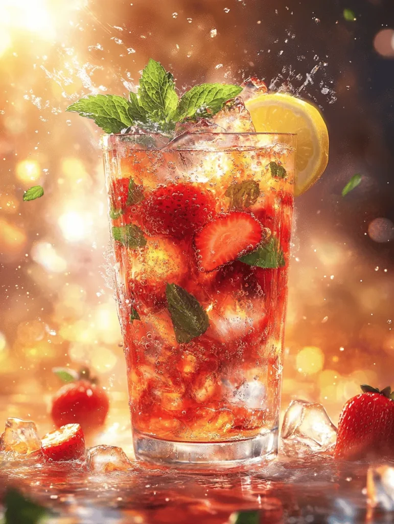 As the sun shines brighter and temperatures rise, nothing beats the thirst-quenching joy of a homemade beverage. Enter the Strawberry Soda Splash, a delightful concoction that combines the vibrant flavors of fresh strawberries with effervescent sparkling water. This refreshing drink is not only a treat for the taste buds but also a feast for the eyes, making it an ideal choice for warm days, social gatherings, or simply enjoying a delightful moment to oneself.