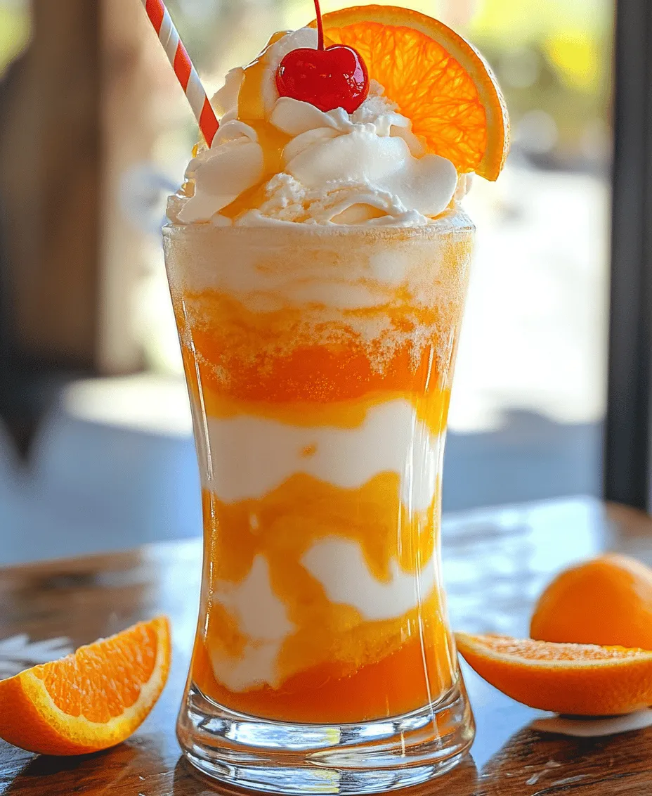 In the sweltering heat of summer, few treats can evoke the joy and nostalgia of childhood quite like a classic Orange Float. This delightful concoction, a harmonious blend of tangy orange soda and creamy vanilla ice cream, offers a refreshing escape from the summer sun. The moment you take a sip, you are transported back to carefree days spent playing outside, laughter echoing in the air, and the sweet taste of summer lingering on your lips. Whether enjoyed at a backyard barbecue, a family gathering, or simply on a lazy afternoon, Orange Floats are the quintessential summer treat that brings happiness with every sip.