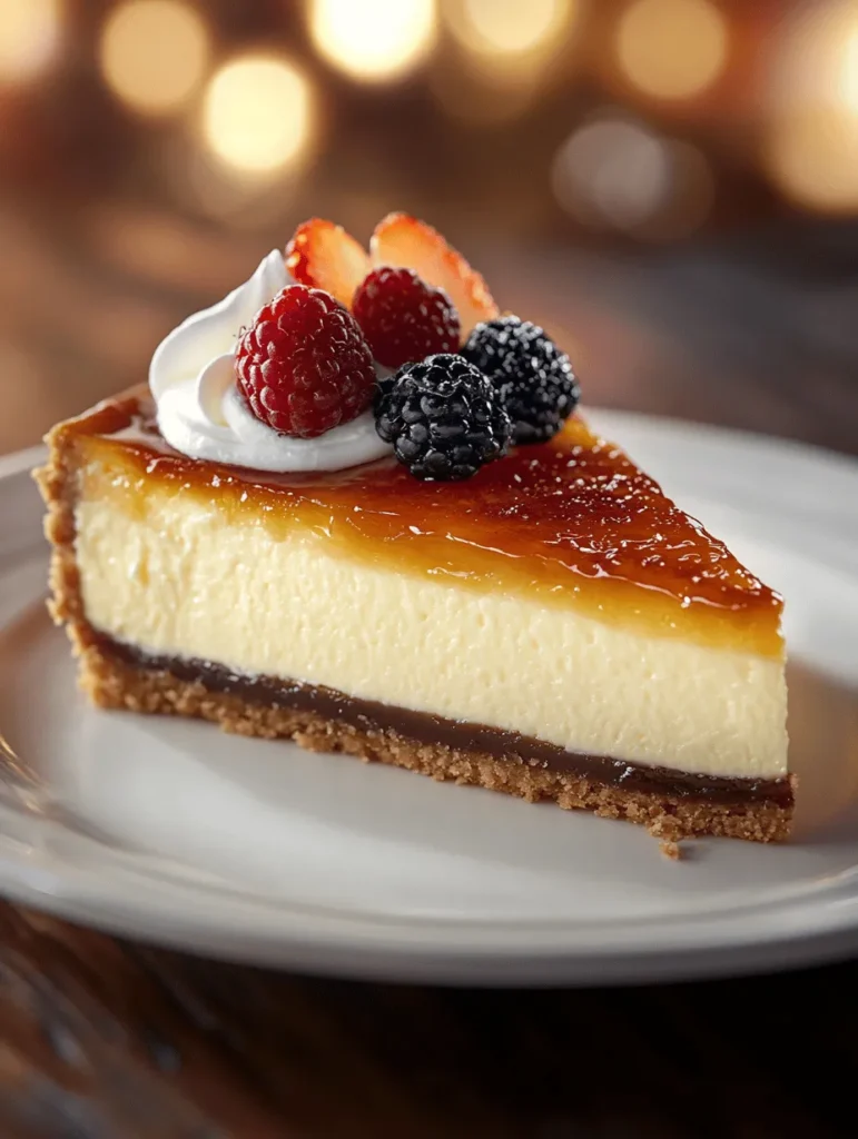 Desserts have the remarkable ability to evoke feelings of joy and nostalgia, especially when they are as indulgent and sophisticated as the Creamy Crème Brûlée Cheesecake Delight. This innovative dessert marries the rich, velvety texture of traditional cheesecake with the elegant flair of crème brûlée, resulting in a truly unique treat that is perfect for impressing guests at special occasions or simply treating yourself after a long day.