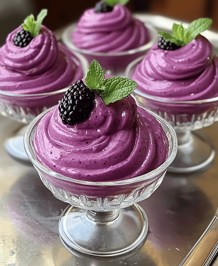 To craft the perfect blackberry mousse, it’s essential to understand the role of each ingredient used in the recipe. The beauty of this dessert lies in its straightforward approach, which focuses on a few key components that work in harmony to create a delicious end result.