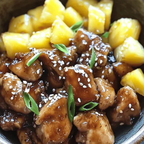 Welcome to a culinary adventure that tantalizes the taste buds and brings together the delightful balance of sweet and savory flavors: Brown Sugar Pineapple Chicken. This dish is a perfect representation of how contrasting tastes can create a harmonious experience on your plate. Imagine tender, juicy chicken thighs coated in a rich, caramelized glaze that marries the sweetness of brown sugar with the tangy brightness of pineapple. Whether you're hosting a weekend gathering, preparing a weeknight dinner, or simply looking for a dish that impresses, Brown Sugar Pineapple Chicken is versatile enough to suit any occasion.