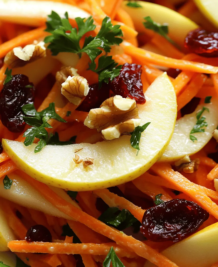 In the world of culinary delights, fresh salads hold a special place as vibrant, nutritious, and versatile dishes that can brighten any meal. Whether served as a light lunch, a side dish at dinner, or a refreshing addition to a picnic, salads are more than just a collection of greens; they are a canvas for creativity and flavor. Among the myriad of salad options, the Refreshing Apple Cranberry Carrot Salad stands out as an irresistible choice, combining sweet, tart, and crunchy elements in every bite. This delightful salad not only pleases the palate but also offers a wealth of health benefits, making it an excellent addition to a balanced diet.