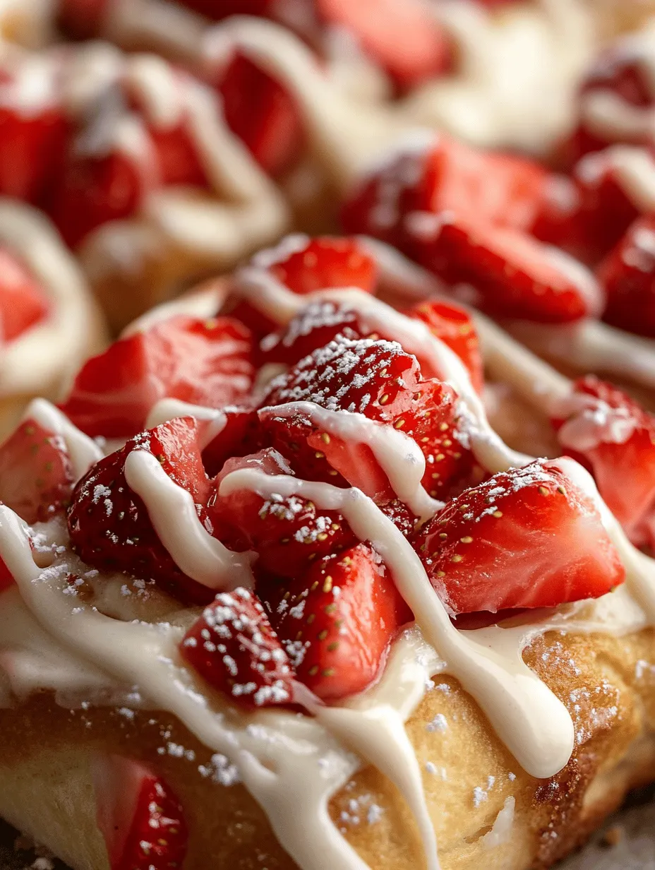 Imagine waking up to the delightful aroma of freshly baked rolls wafting through your kitchen, a tantalizing blend of sweet strawberries and creamy cheesecake. This is exactly what you can expect when you prepare Strawberry Cheesecake Sweet Rolls. This indulgent treat combines the classic flavors of cheesecake with the fun, pillowy texture of sweet rolls, creating a dessert that is both comforting and exciting. Perfect for brunch gatherings, special occasions, or simply when you want to pamper yourself, these rolls are sure to impress anyone who takes a bite.