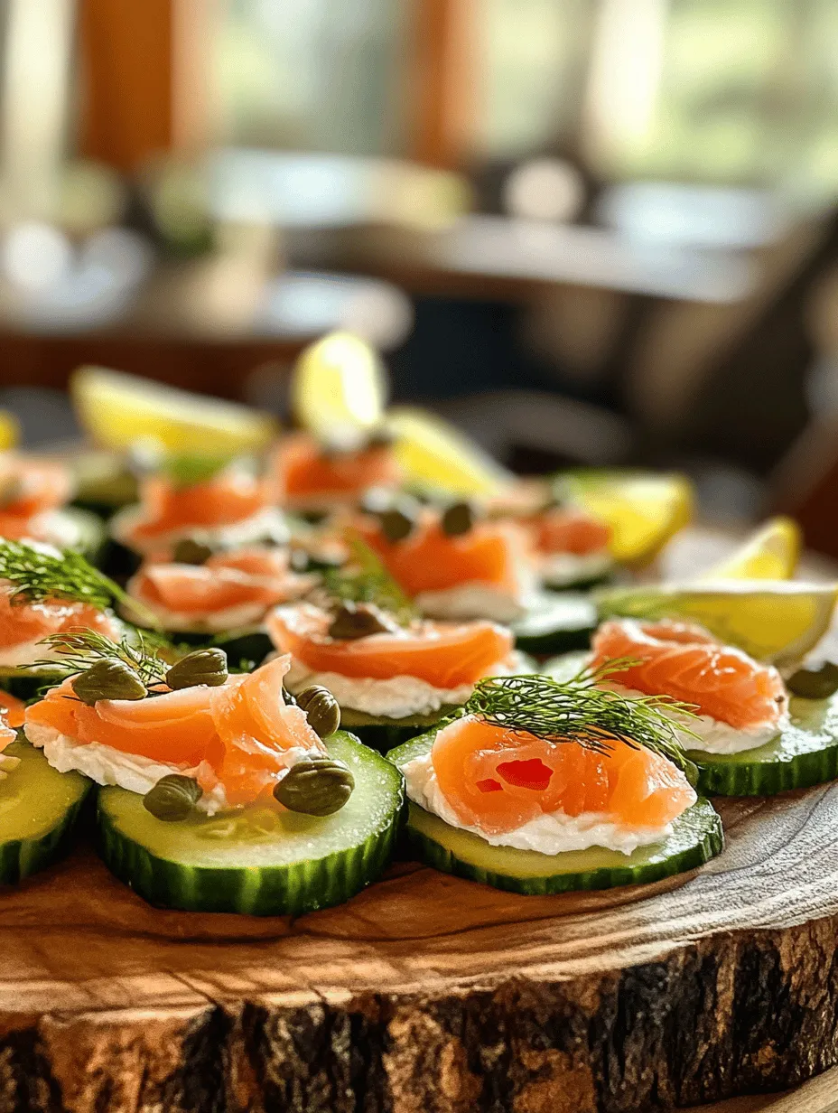 If you’re searching for a vibrant and healthy appetizer that dazzles both the eyes and the palate, look no further than Cucumber Smoked Salmon Bites. This delightful dish combines fresh, crunchy cucumbers with rich, savory smoked salmon, creating a perfect harmony of flavors and textures. Not only are these bites visually stunning, but they also pack a nutritional punch, making them an ideal choice for health-conscious diners or anyone looking to impress guests at their next gathering.