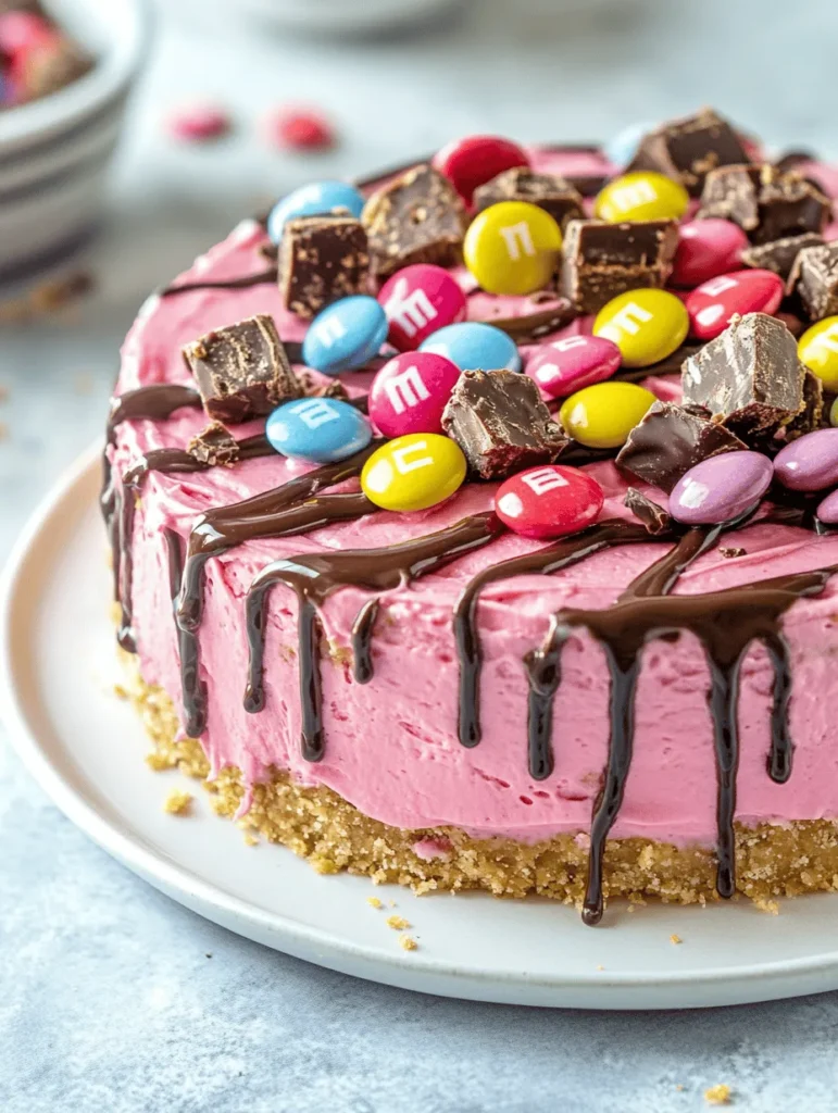 No-bake desserts have surged in popularity, and for good reason. They are a perfect solution for those hot summer days when the thought of turning on the oven is less than appealing. These delightful treats are not only simple to prepare, but they also often require minimal cooking skills, making them accessible for both novice and experienced bakers alike. Among the myriad of no-bake options, the Pink Paradise No-Bake M&M Snickers Cheesecake stands out as a vibrant and indulgent choice.