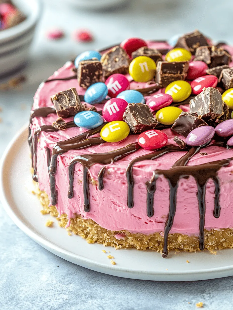 No-bake desserts have surged in popularity, and for good reason. They are a perfect solution for those hot summer days when the thought of turning on the oven is less than appealing. These delightful treats are not only simple to prepare, but they also often require minimal cooking skills, making them accessible for both novice and experienced bakers alike. Among the myriad of no-bake options, the Pink Paradise No-Bake M&M Snickers Cheesecake stands out as a vibrant and indulgent choice.