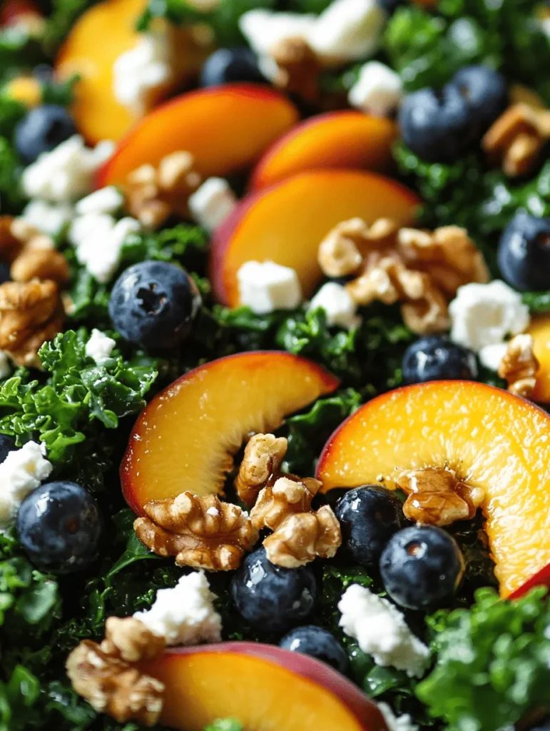 As summer arrives, it brings with it a vibrant array of flavors and colors, making it the perfect season for fresh salads. With the heat of the sun urging us to seek lighter meals, salads become a go-to option for many. Among the vast selection of summer salads, the Summer Peach and Blueberry Kale Salad stands out, not only for its stunning visual appeal but also for its delightful combination of flavors. This salad marries the sweetness of ripe peaches and juicy blueberries with the earthy richness of kale, creating a dish that is as nutritious as it is delicious.